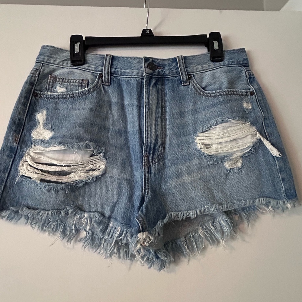 Distressed Denim Shorts